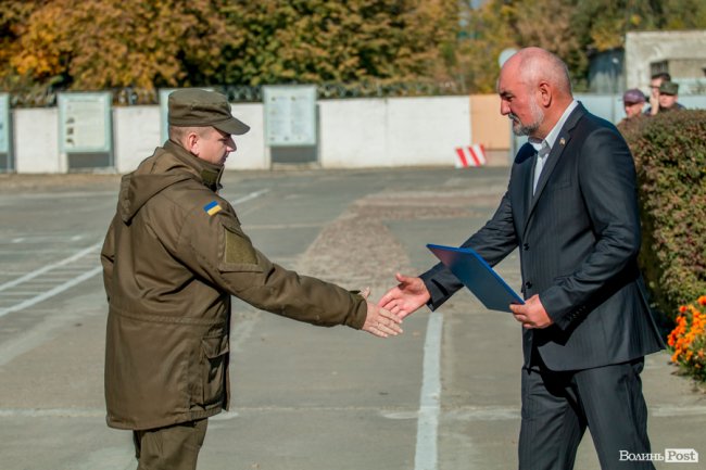 У Луцьку з Днем захисника України привітали нацгвардійців. ФОТО