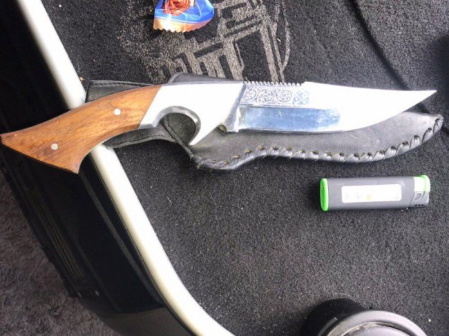 На волинських пунктах пропуску у двох автівках знайшли холодну зброю