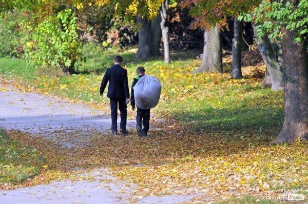 Люди, які прибирають луцькі вулиці. ФОТО