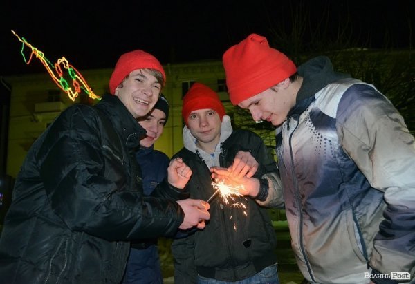 Як у центрі Луцька зустрічали Новий рік. ФОТО