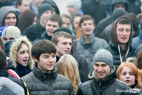 Студентський хід на підтримку євроінтеграції у Луцьку. ФОТО