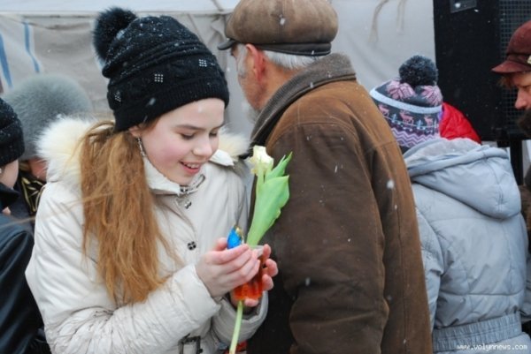 8 Березня в центрі Луцька. ФОТО