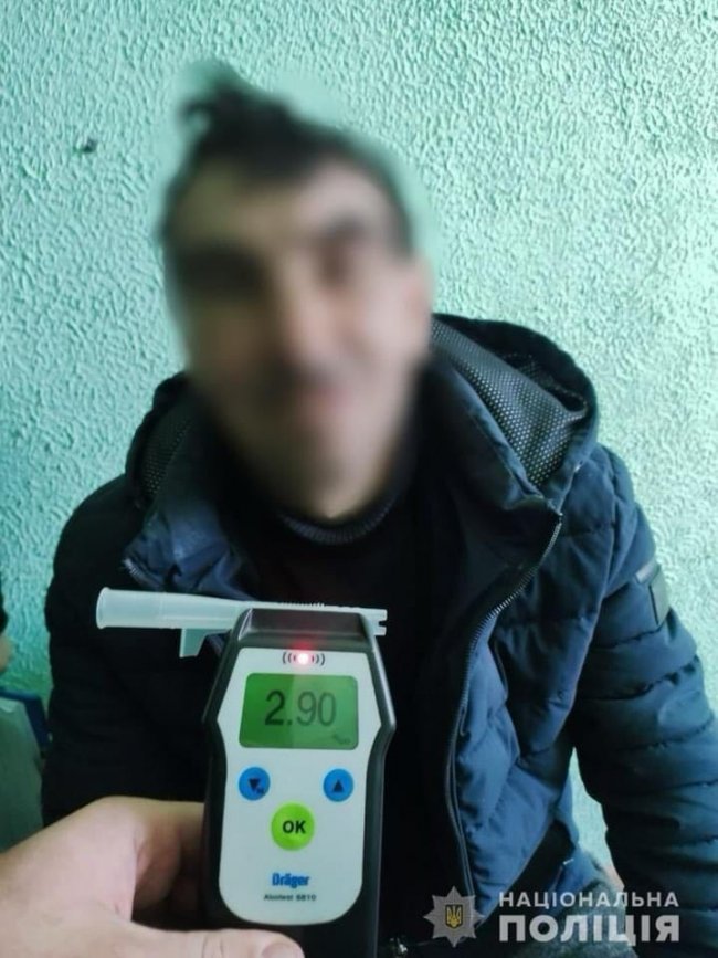 Алкоголь у 14 разів перевищував норму: на Волині затримали нетверезого водія