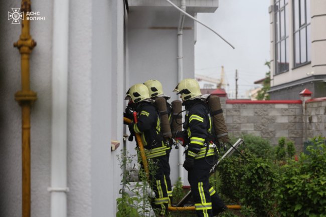 У Луцьку горів житловий будинок: врятували собаку й кота