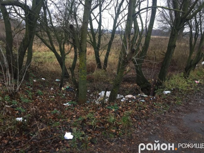 На Волині люди закидали сміттям дорогу