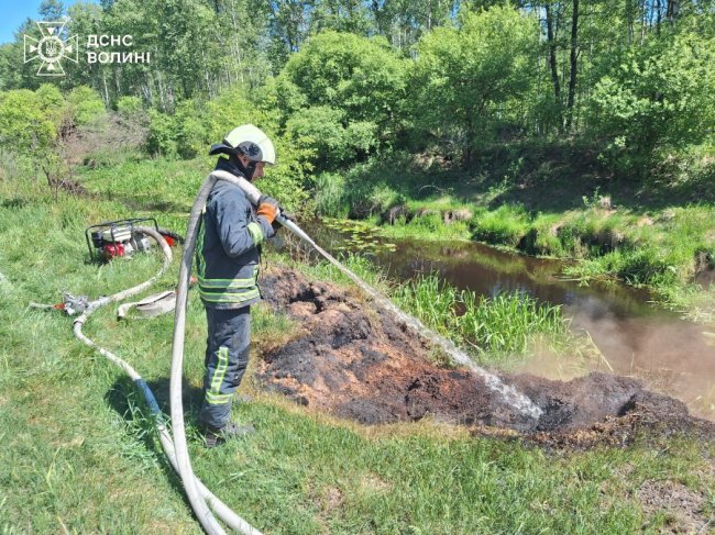 На Волині сталося 8 пожеж: горіло торфовище та житлові будинки. ФОТО