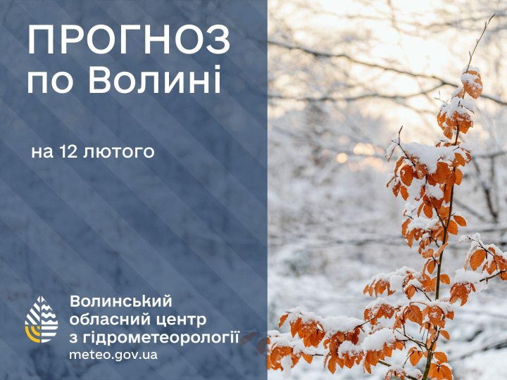 Якою буде погода у Луцьку та на Волині у четвер, 12 лютого