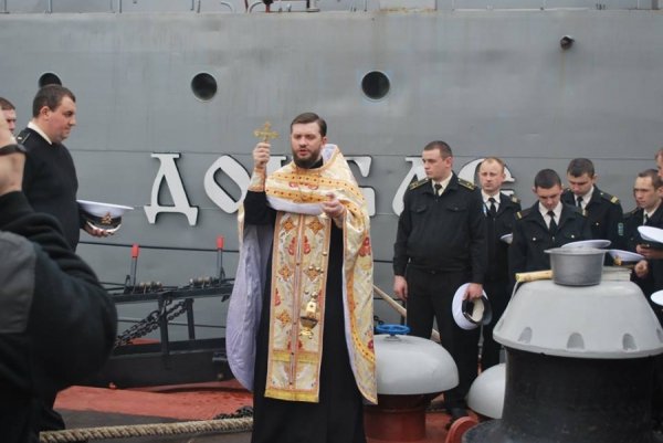 Священики з Волині на борту корвету «Луцьк». ФОТО