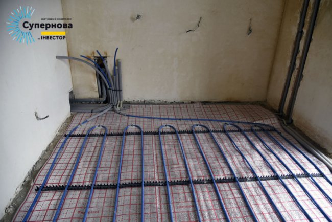 У четвертому будинку ЖК «Супернова» розпочали монтаж теплої підлоги*