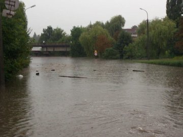 Луцький «потоп»: в авто мало не втопився чоловік. ВІДЕО