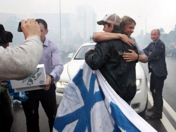 Як зустрічали Тимощука в Санкт-Петербурзі. ФОТО