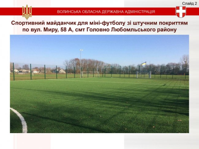 Повідомили, де на Волині цьогоріч хочуть збудувати футбольні поля зі штучним покриттям
