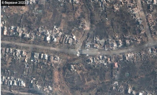 Супутники Maxar показали, як виглядає Бахмут після бомбардувань. ФОТО