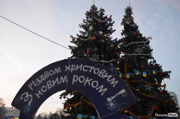 У Луцьку засвітили головні ялинки міста. ФОТО 