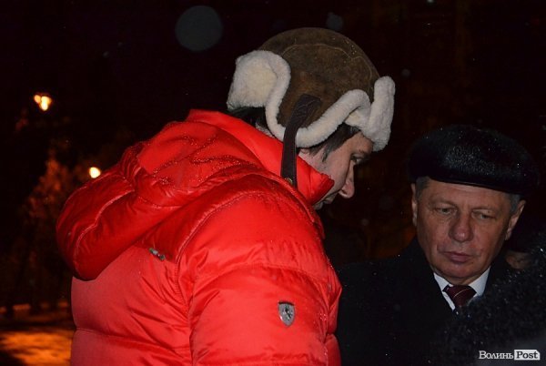 Громадський діяч Володимир Пащенко разом з мером Луцька Миколою Романюком