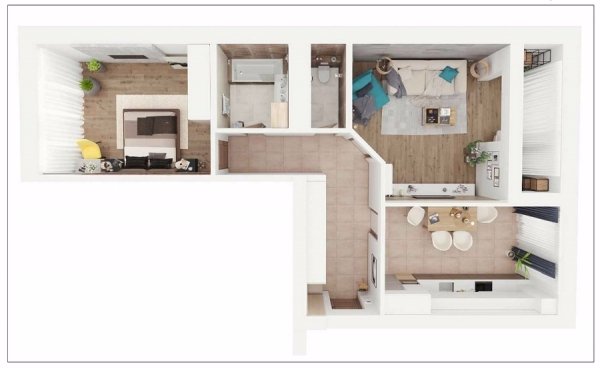 Приклад дизайну квартири в «Юпітері»