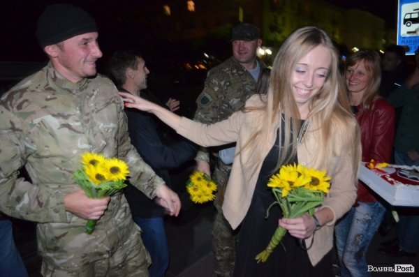 Луцьк зустрічав героїв з зони АТО. ФОТО