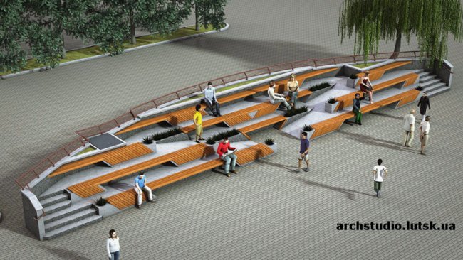 «Бетонне корито» в центрі Луцька: показали, яким може бути фонтан.ФОТО. ВІДЕО