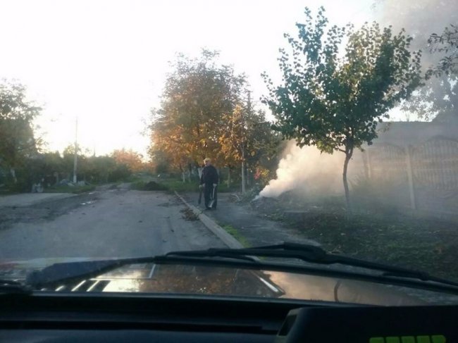 Лучани розвели посеред вулиці багаття