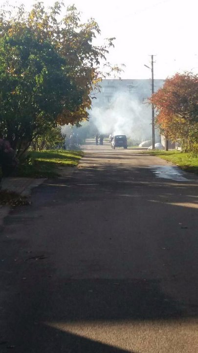 Лучани розвели посеред вулиці багаття