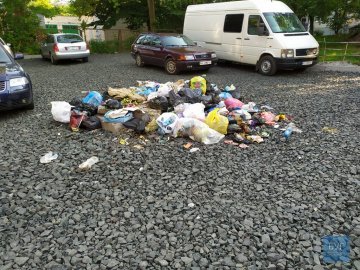 Немає контейнерів: у місті на Волині жителі багатоповерхівок викинули сміття посеред двору. ФОТО