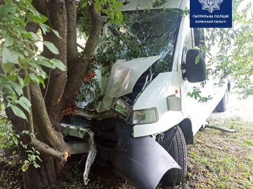 У Луцьку бус в'їхав у дерево
