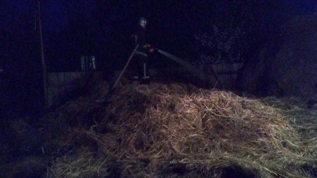 Через необережне поводження з вогнем у волинян згоріло два стіжки сіна. ФОТО