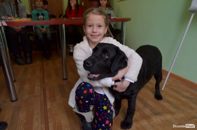 Англійська з лабрадором, пензликом чи фільмом: у луцькій школі іноземних мов «Джерело» влаштовують особливі уроки. ФОТО*