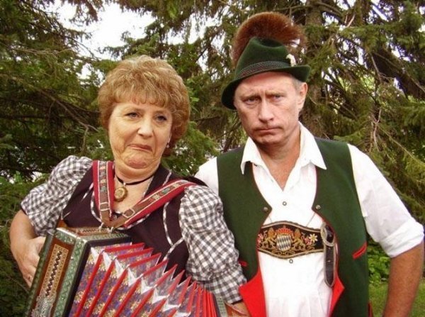 Путін і Меркель у фотожабах