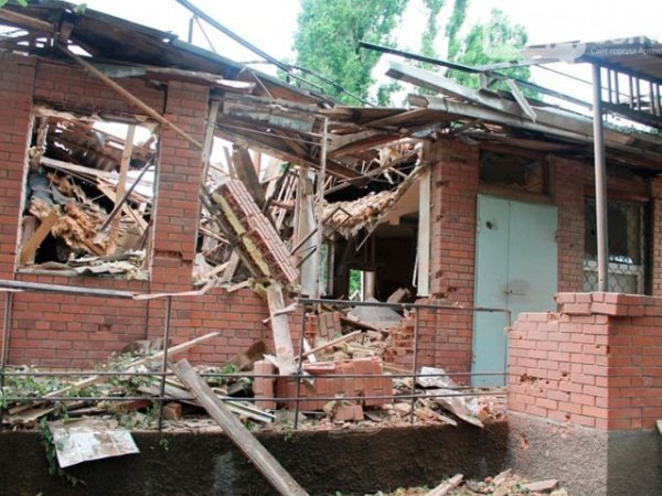 Зруйнована військова частина після штурму. ФОТО