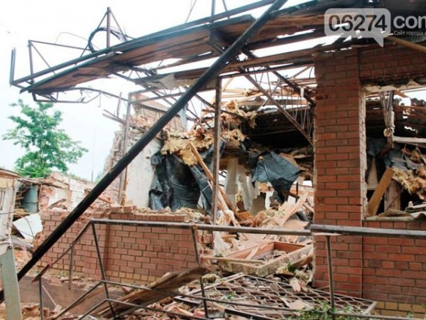 Зруйнована військова частина після штурму. ФОТО