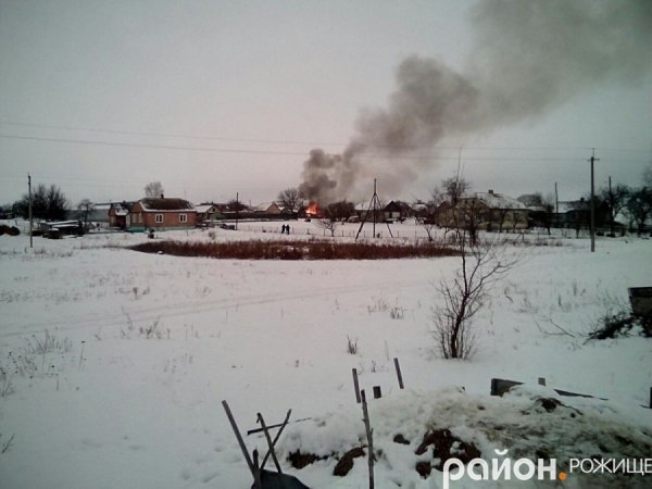 На Волині трапилася пожежа через коротке замикання