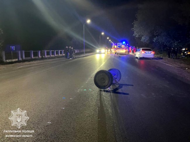 Біля Луцька кінна підвода зіткнулася з «Ауді». ФОТО