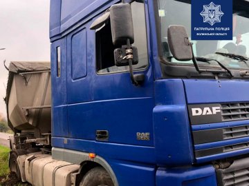 На Волині зловили п'яного «в дрова» водія вантажівки