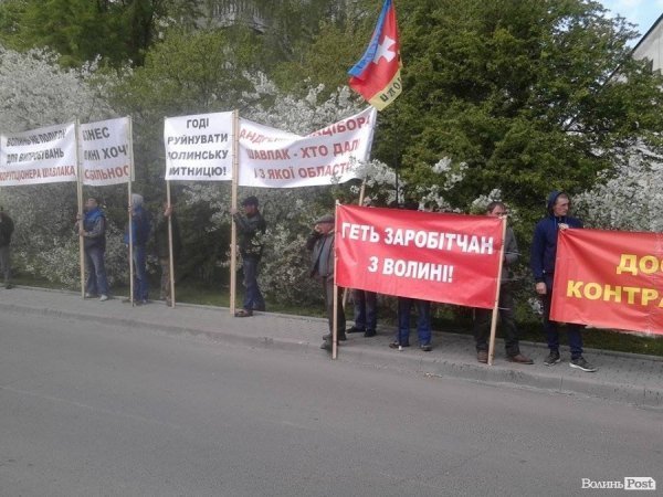 Під стінами Волинської ОДА мітингують проти митника. ФОТО