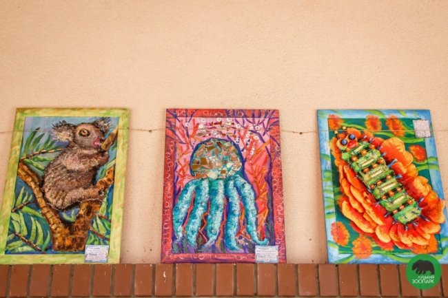 Юні луцькі художники презентували виставку робіт у луцькому зоопарку. ФОТО