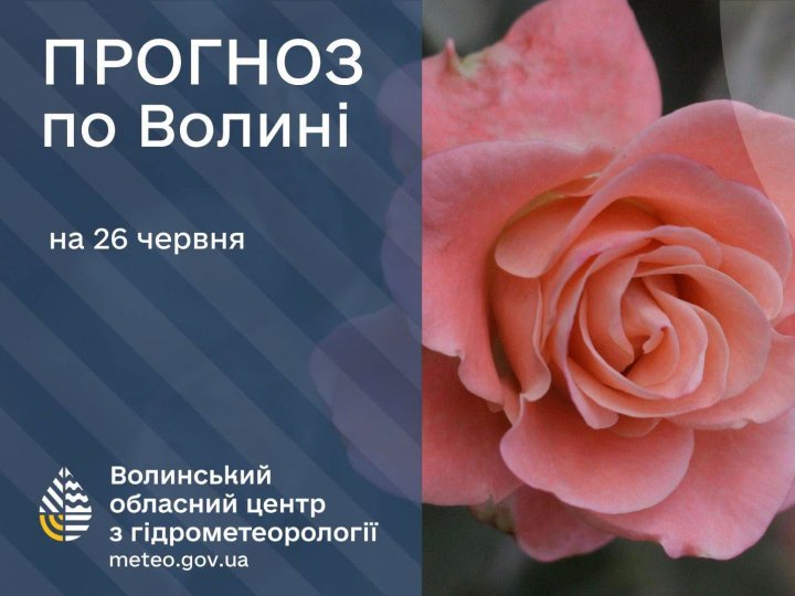 Якою буде погода у Луцьку та на Волині у п'ятницю, 26 червня
