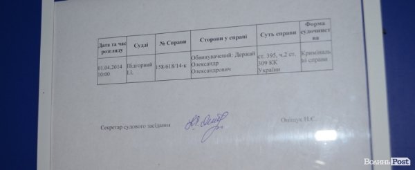 На Волині суддя-хабарник залишився на посаді