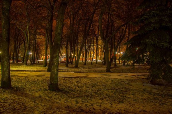 Показали вогні вечірнього волинського міста крізь об'єктив фотоапарата