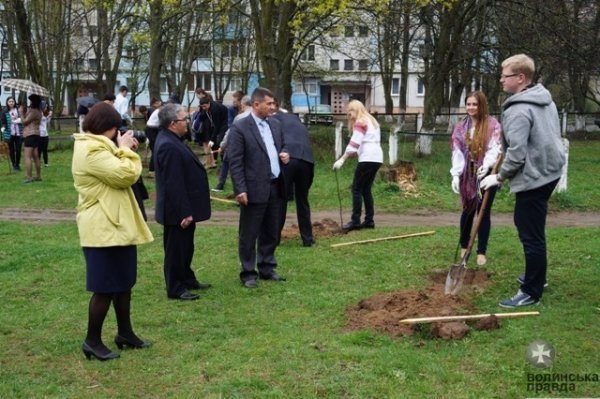 У Луцьку школярі висадили «Алею випускників». ФОТО