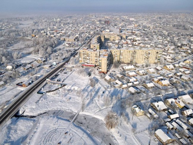 Засніжене волинське місто показали з висоти. ФОТО. ВІДЕО