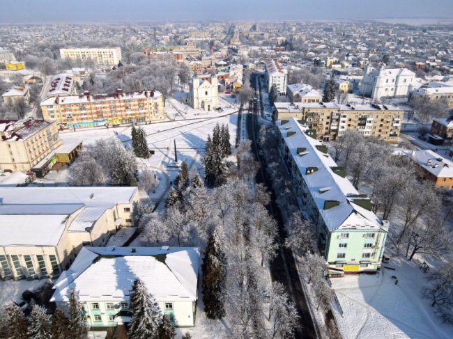 Засніжене волинське місто показали з висоти. ФОТО. ВІДЕО