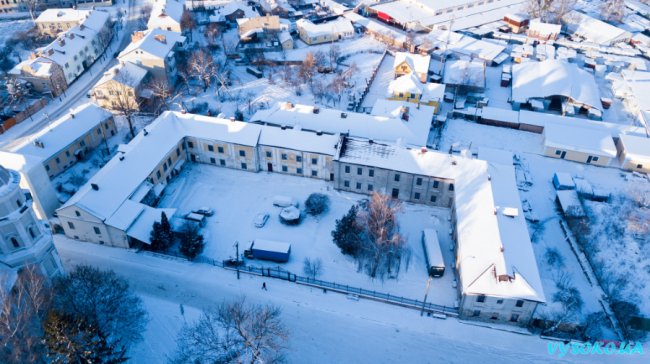 Засніжений Луцьк показали з висоти. ФОТО