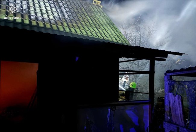 За ніч на Волині сталося дві пожежі. ФОТО