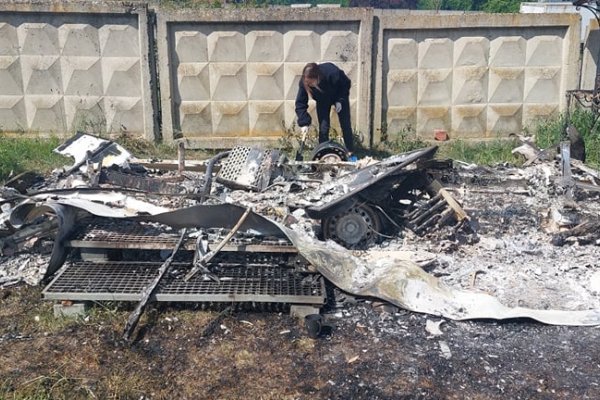 У селі Крупа невідомий підпалив аеродром. ФОТО