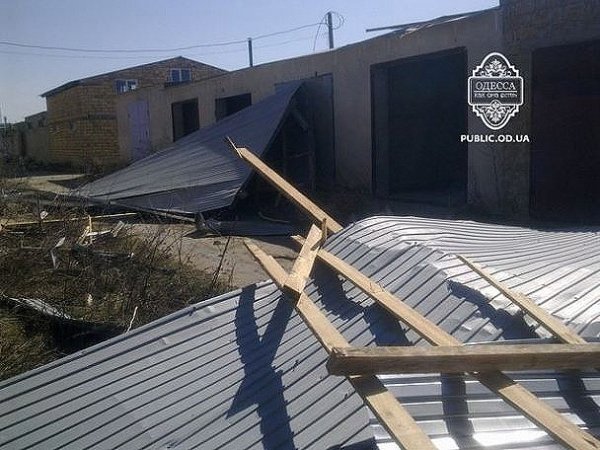 Вітер в Одесі валив дерева на машини. ФОТО