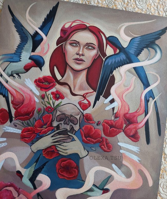 Ескіз тату в процесі. Голодомор