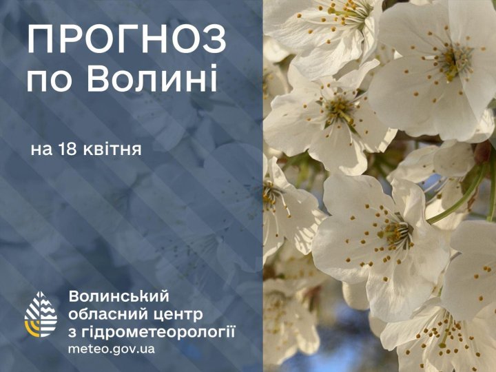 Якою буде погода у Луцьку та на Волині 18 квітня