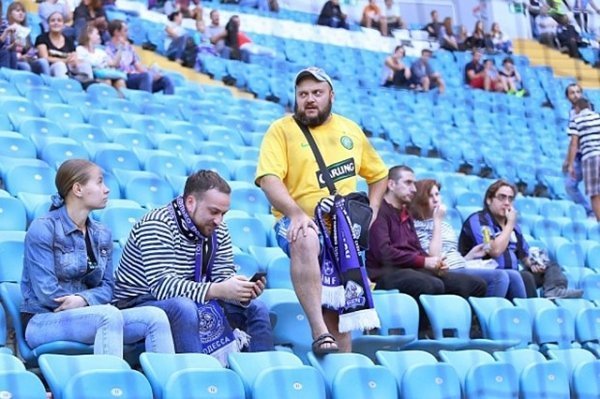 Емоції вболівальників на матчі «Чорноморець» - «Волинь». ФОТО