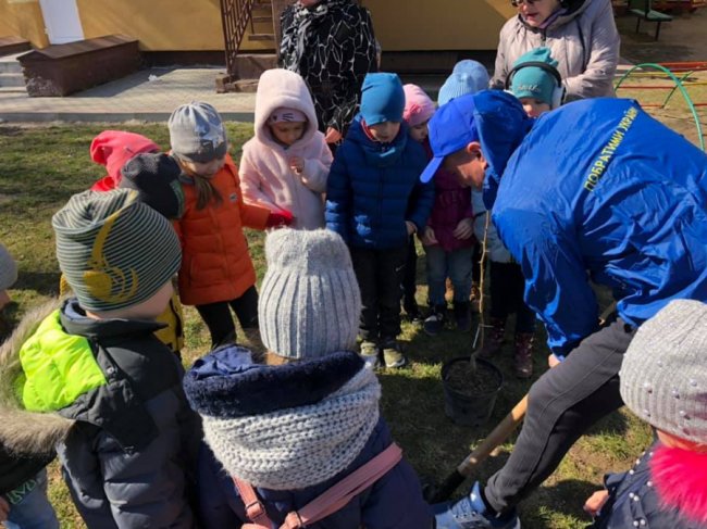 Заради майбутнього: «Побратими України» саджали дерева з дошкільнятами у Луцьку. ФОТО